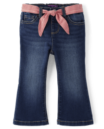 Toddler Girls Belted Flare Jeans HORIZON WASH The Children s Place CA