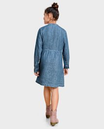 Girls Long Sleeve Denim Woven Shirt Dress ARIES WASH The Children s Place CA