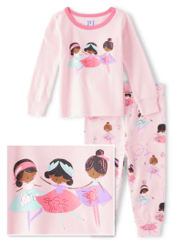 Baby And Toddler Girls Ballerina Snug Fit Cotton Pajamas