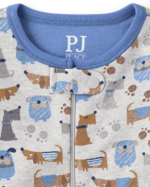 Baby And Toddler Boys Long Sleeve Dog Print And Plaid Snug Fit Cotton One Piece Pajamas 2 Pack The Children s Place CA