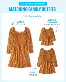 Baby And Toddler Girls Mommy And Me Floral Smocked Dress