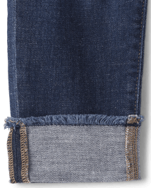 Girls Distressed Roll Cuff Straight Jeans | The Children's Place CA ...