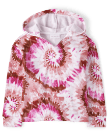 Girls Tie Dye Fleece Hoodie