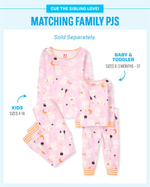 Baby And Toddler Girls Glow Ghost Snug Fit Cotton Pajamas
