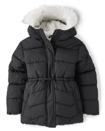 Girls long black jacket top