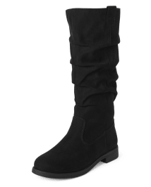 Girls Slouch Faux Suede Tall Boots BLACK The Children s Place CA
