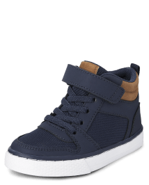 Toddler Boys Contrast Cuff High Top Sneakers