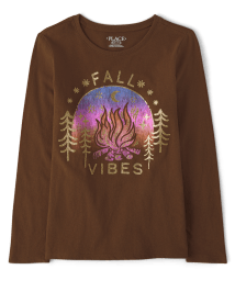 Girls Fall Vibes Graphic Tee