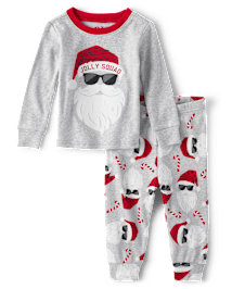 Pyjama ajusté en coton pour bébé et tout-petit, ensemble familial Glow Jolly Squad