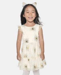 Star mesh tiered dress online
