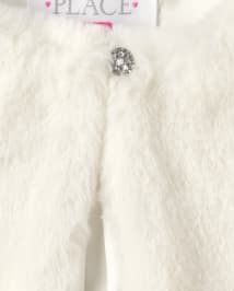 Girls faux fur cape top