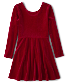 Girls Velour Everyday Dress