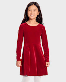 Girls Velour Everyday Dress