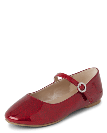 Girls red ballet pumps cheap