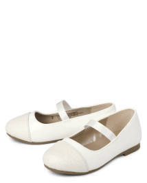Ballerines en similicuir a paillettes pour petites filles WHITE The Children s Place CA