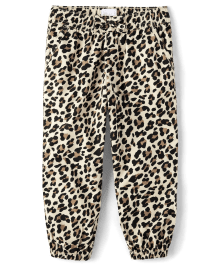 Girls Leopard Print Woven Pull On Jogger Pants | The Children's Place ...