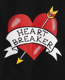 Baby And Toddler Boys Valentine's Day Heart Breaker Graphic Tee