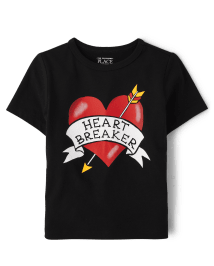 Baby And Toddler Boys Valentine's Day Heart Breaker Graphic Tee