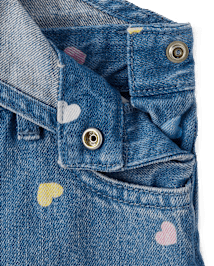 Baby And Toddler Girls Print Denim Shortalls