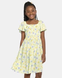 Girls Mommy And Me Floral Smocked Dress