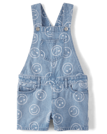 Girls denim shortalls hotsell