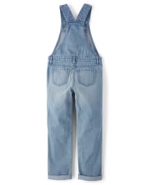 Girls blue jean overalls 2025