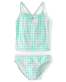 Girls Gingham Tankini