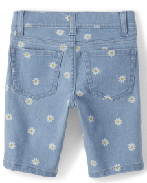 Girls Daisy Denim Skimmer Shorts