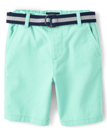 Boys Belted Chino Shorts