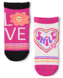 Girls Smile Ankle Socks 10-Pack