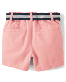 Baby And Toddler Boys Belted Woven Chino Shorts ROSE PETAL The Children s Place CA