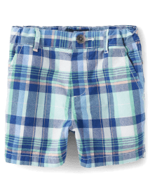 Baby And Toddler Boys Plaid Woven Chino Shorts | The Children's Place ...