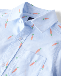 Boys Carrot Poplin Button Up Shirt