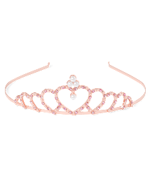 Girls Jeweled Heart Tiara Headband