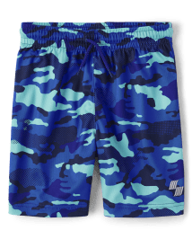 Boys Camo Mesh Performance Basketball Shorts