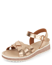 Glitter flatform sandals online