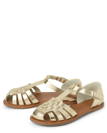 Girls Metallic Fisherman Sandals