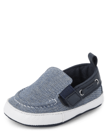 Baby Boys Chambray Boat Shoes | The Children's Place CA - NAVY