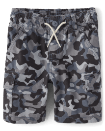 Boys Camo Pull On Cargo Shorts