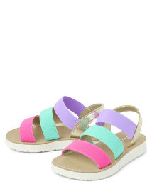 Toddler Girls Colorblock Elastic Sandals