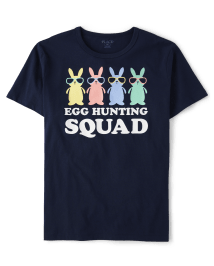 Mens Matching Family Egg Hunting Squad Graphic Tee