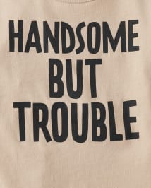 T-shirt graphique Trouble pour bébés et tout-petits garçons