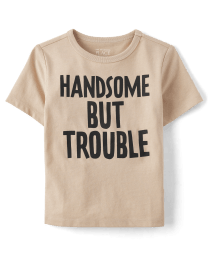 T-shirt graphique Trouble pour bébés et tout-petits garçons