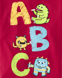 Baby And Toddler Boys ABC Monster Graphic Tee