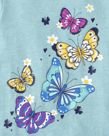 Baby And Toddler Girls Butterfly Graphic Tee