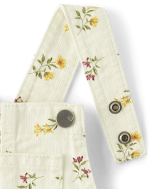 Baby And Toddler Girls Floral Shortalls