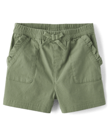 Toddler Girls Ruffle Cargo Shorts