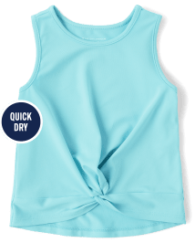 Toddler Girls Quick Dry Twist Front Tank Top