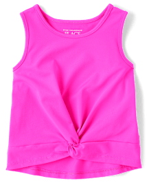Toddler Girls Quick Dry Twist Front Tank Top