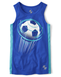 Boys Side Stripe Mesh Performance Tank Top